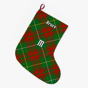 Clan Bruce Hunting Tartan Large Christmas Stocking