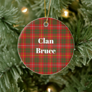 Clan Bruce Modern Tartan Ceramic Ornament