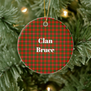 Clan Bruce Tartan Ceramic Ornament