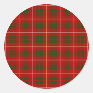 Clan Bruce Tartan Classic Round Sticker