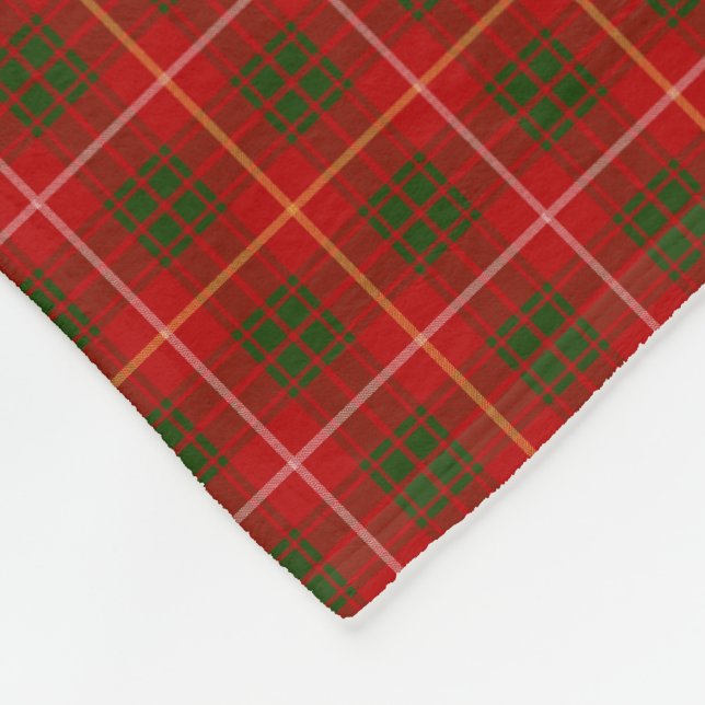 Clan Bruce Tartan Fleece Blanket (Corner)