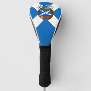 Clan Bruce Tartan Knot & Flag Golf Head Cover