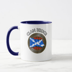Clan Bruce Tartan Knot & Flag Mug