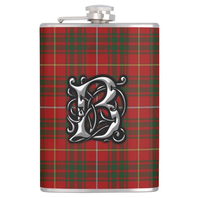 Clan Bruce Tartan Old Scotland Flask (Front)