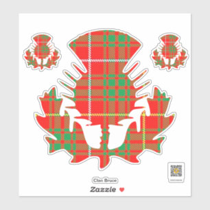 Clan Bruce Thistle Sticker