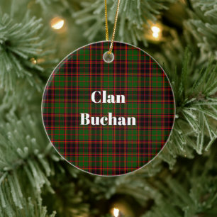 Clan Buchan Modern Tartan Ceramic Ornament