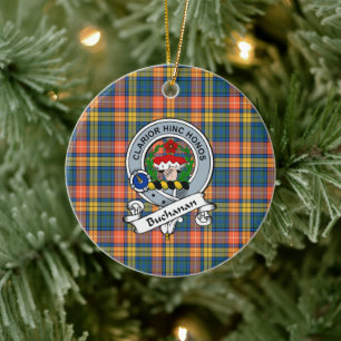 Clan Buchanan Ancient Badge Tartan Plaid Ceramic Ornament