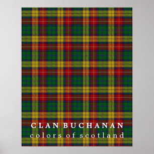 Clan Buchanan Colors of Scotland Tartan Poster
