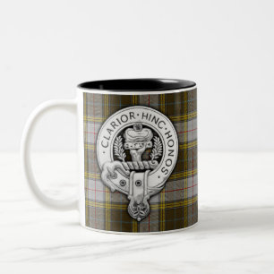 Clan Buchanan Crest & Dress Tartan Two-Tone Coffee Mug