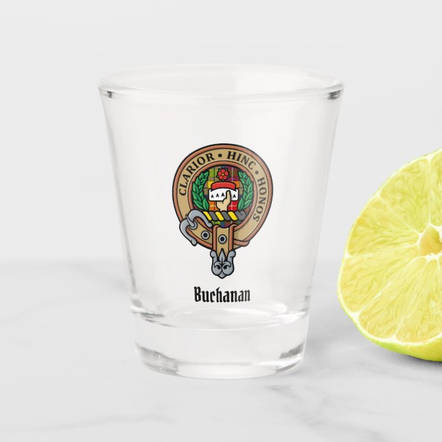 Clan Buchanan Crest Shot Glass (Front)
