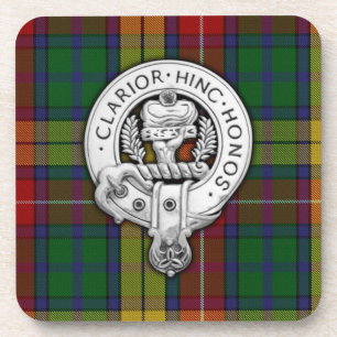 Clan Buchanan Crest & Tartan Coaster