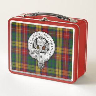 Clan Buchanan Crest & Tartan Metal Lunch Box