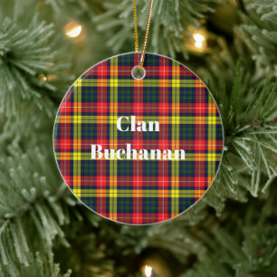 Clan Buchanan Modern Tartan Ceramic Ornament