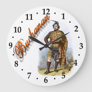 Clan Buchanan Scottish Dream Clock