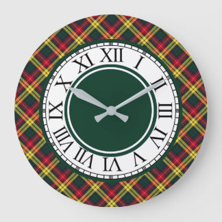 Clan Buchanan Tartan Border Large Clock