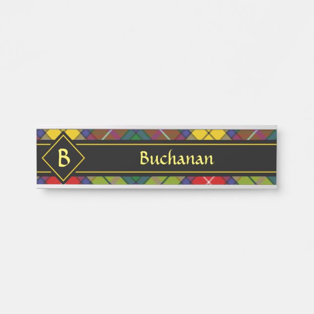 Clan Buchanan Tartan Door Sign (Front)