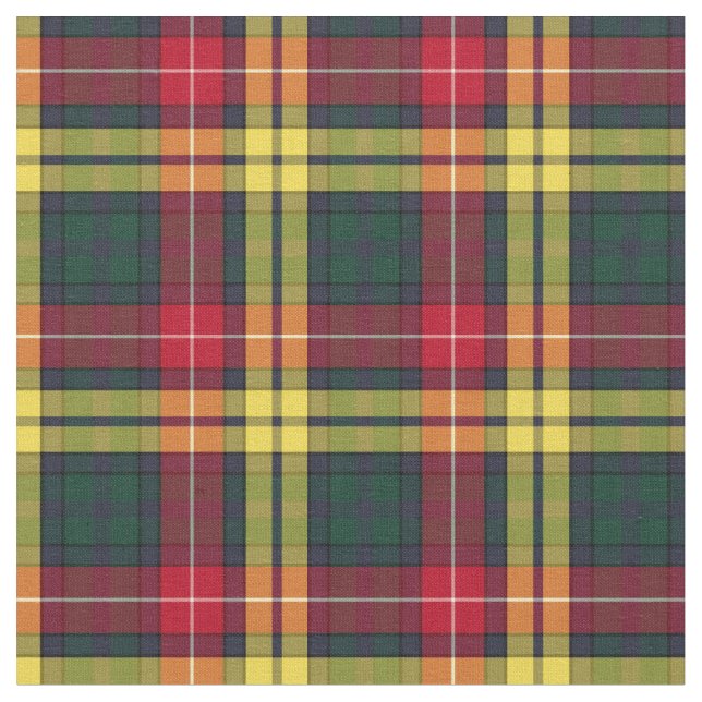 Clan Buchanan Tartan Fabric (Close Up)