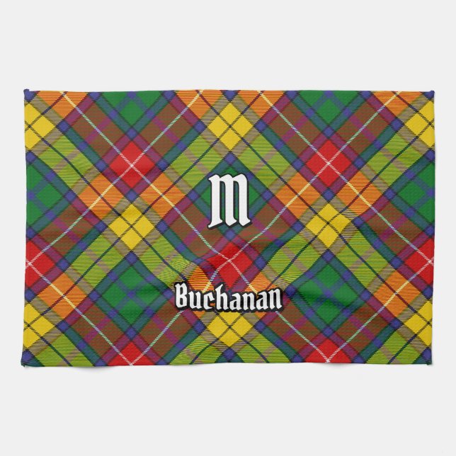 Clan Buchanan Tartan Kitchen Towel (Horizontal)