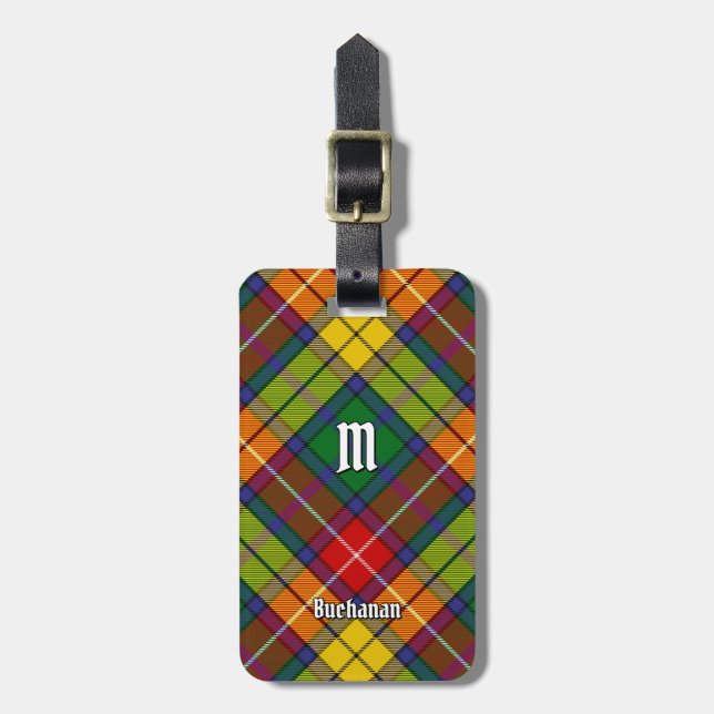 Clan Buchanan Tartan Luggage Tag (Front Vertical)