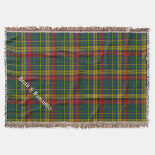 Clan Buchanan Tartan Plaid Custom Throw Blanket