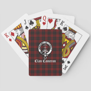 Clan Cameron Crest Badge & Tartan Playing Cards