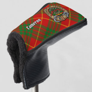 Clan Cameron Crest over Tartan Golf Head Cover
