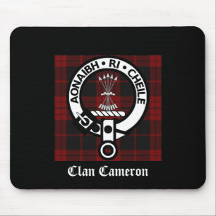 Clan Cameron Crest & Tartan Mouse Pad