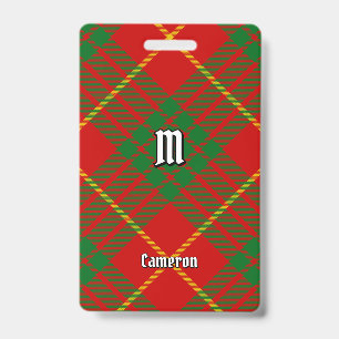 Clan Cameron Tartan Badge