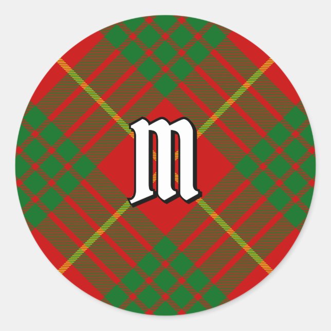 Clan Cameron Tartan Classic Round Sticker (Front)
