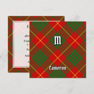 Clan Cameron Tartan Invitation