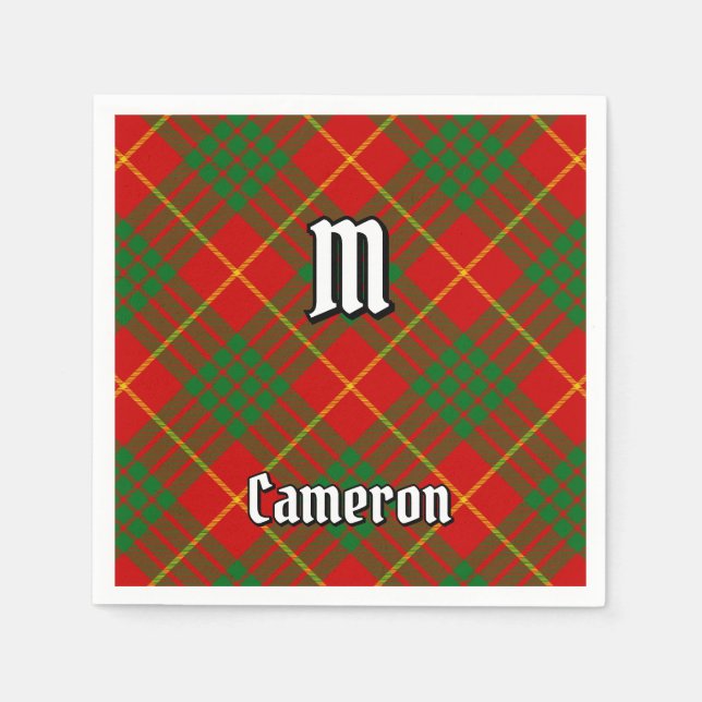 Clan Cameron Tartan Napkin (Front)