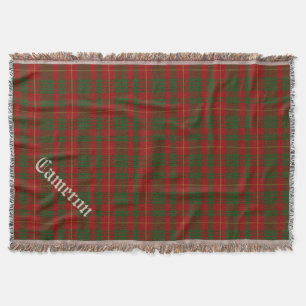 Clan Cameron Tartan Plaid Custom Throw Blanket