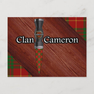 Clan Cameron Tartan Sgian Dubh Blade Postcard
