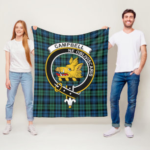 Clan Campbell Ancient Tartan Plaid Fleece Blanket