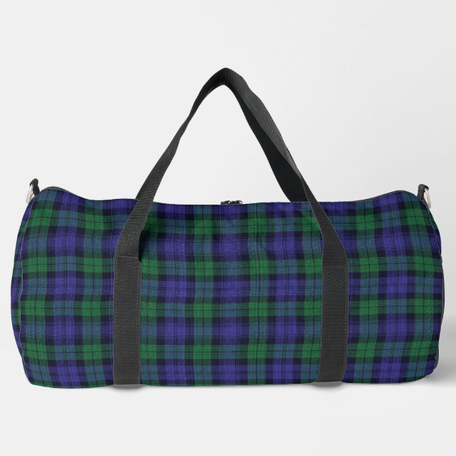 Clan Campbell Black Watch Scottish Tartan Duffle Bag (Front)