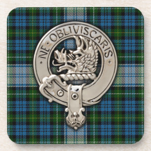 Clan Campbell Crest & Dress Tartan Coaster