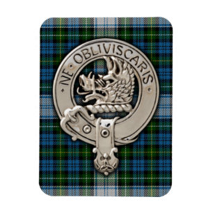 Clan Campbell Crest & Dress Tartan Magnet