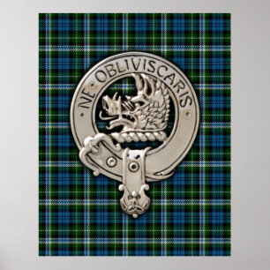 Clan Campbell Crest & Dress Tartan Poster