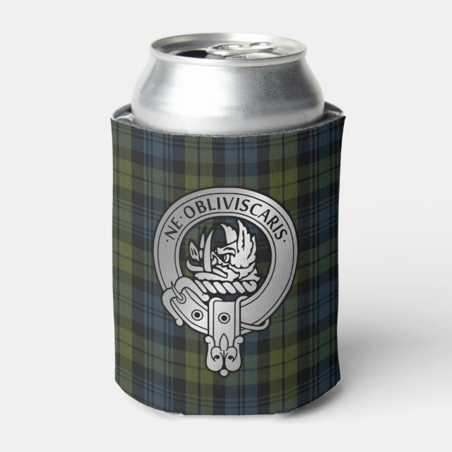 Clan Campbell Crest & Tartan Can Cooler (Can Front)
