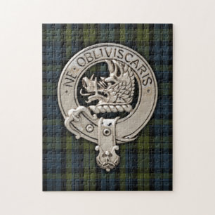 Clan Campbell Crest & Tartan Jigsaw Puzzle