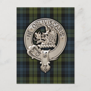 Clan Campbell Crest & Tartan Postcard