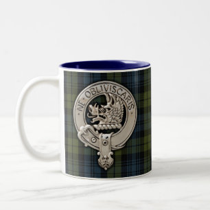 Clan Campbell Crest & Tartan Two-Tone Coffee Mug