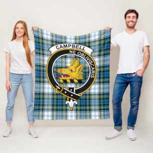 Clan Campbell Dress Ancient Tartan Plaid Fleece Blanket