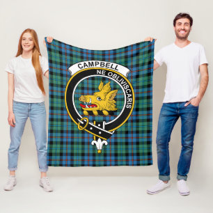 Clan Campbell Of Cawdor Ancient Tartan Plaid Fleece Blanket