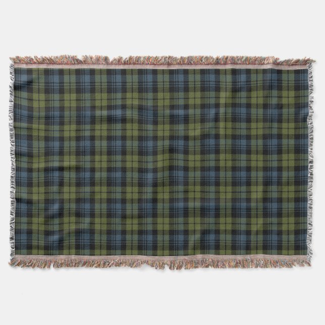 Clan Campbell Tartan Throw Blanket (Front)