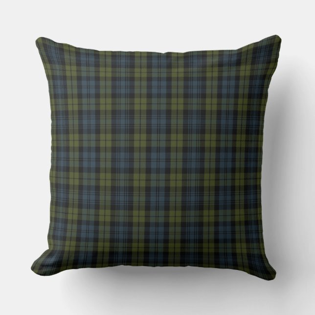 Clan Campbell Tartan Throw Pillow (Front)