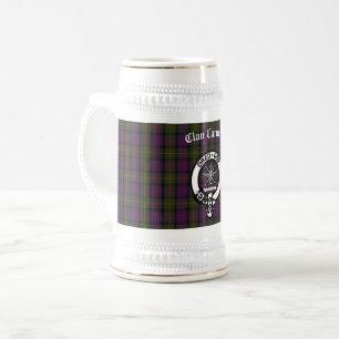 Clan Carnegie Crest Badge and Tartan Beer Stein