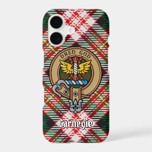 Clan Carnegie Crest sur la robe Tartan