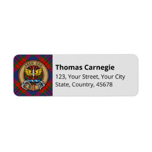Clan Carnegie Crest sur Tartan