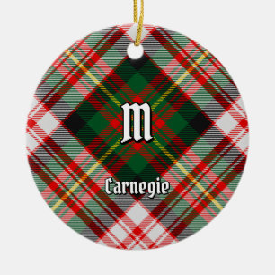 Clan Carnegie Dress Tartan Ceramic Ornament